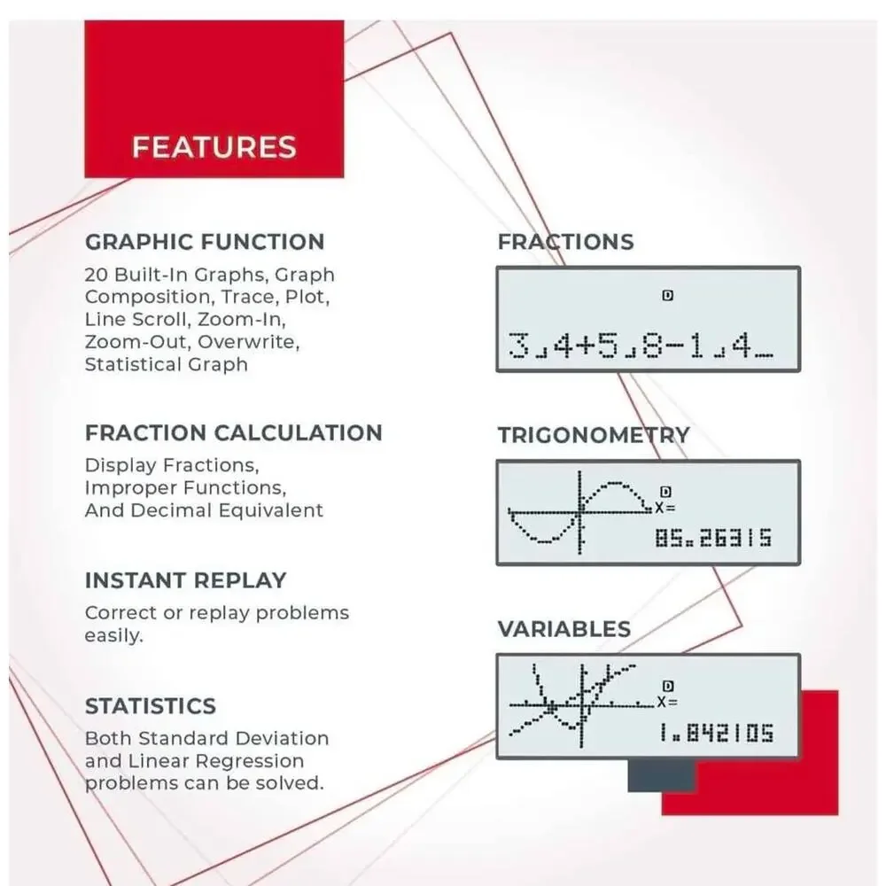 CATIGA Scientific Graphing Calculator with Graphic Functions, Multiple Modes